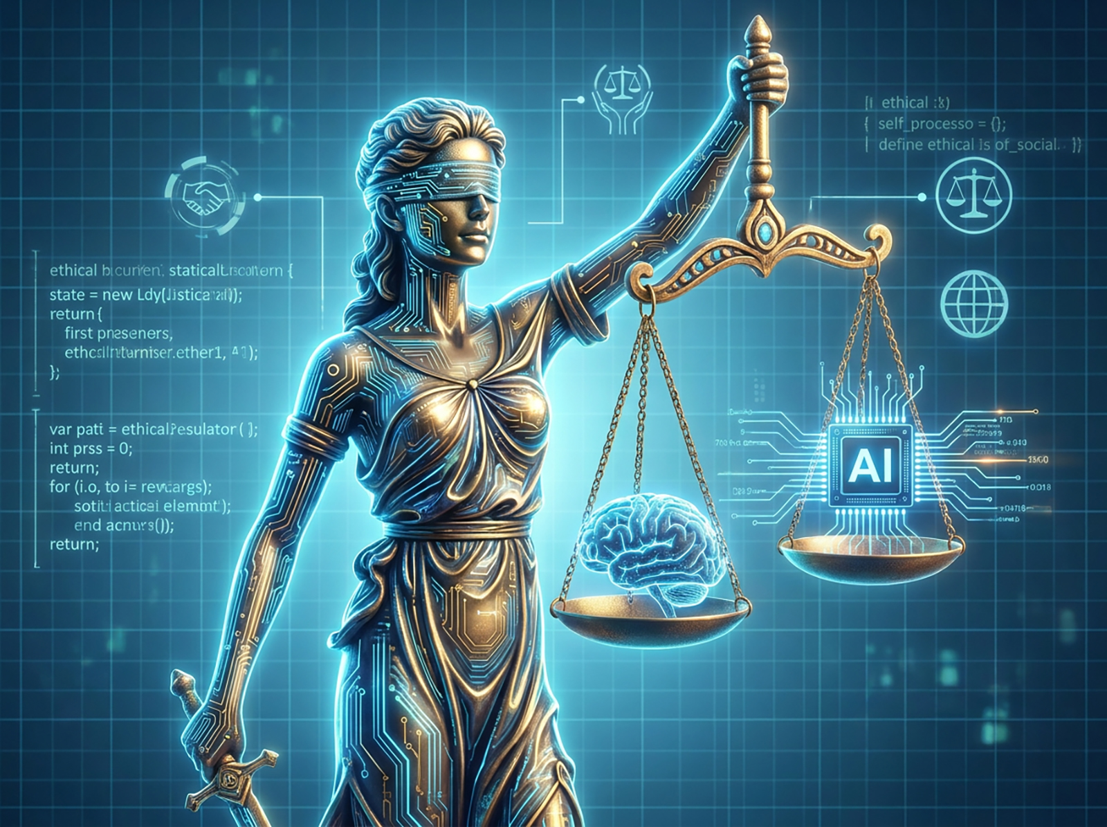 Ilustración generada por IA en la portada del informe especial de ética de CIBJO, versión horizontal.
