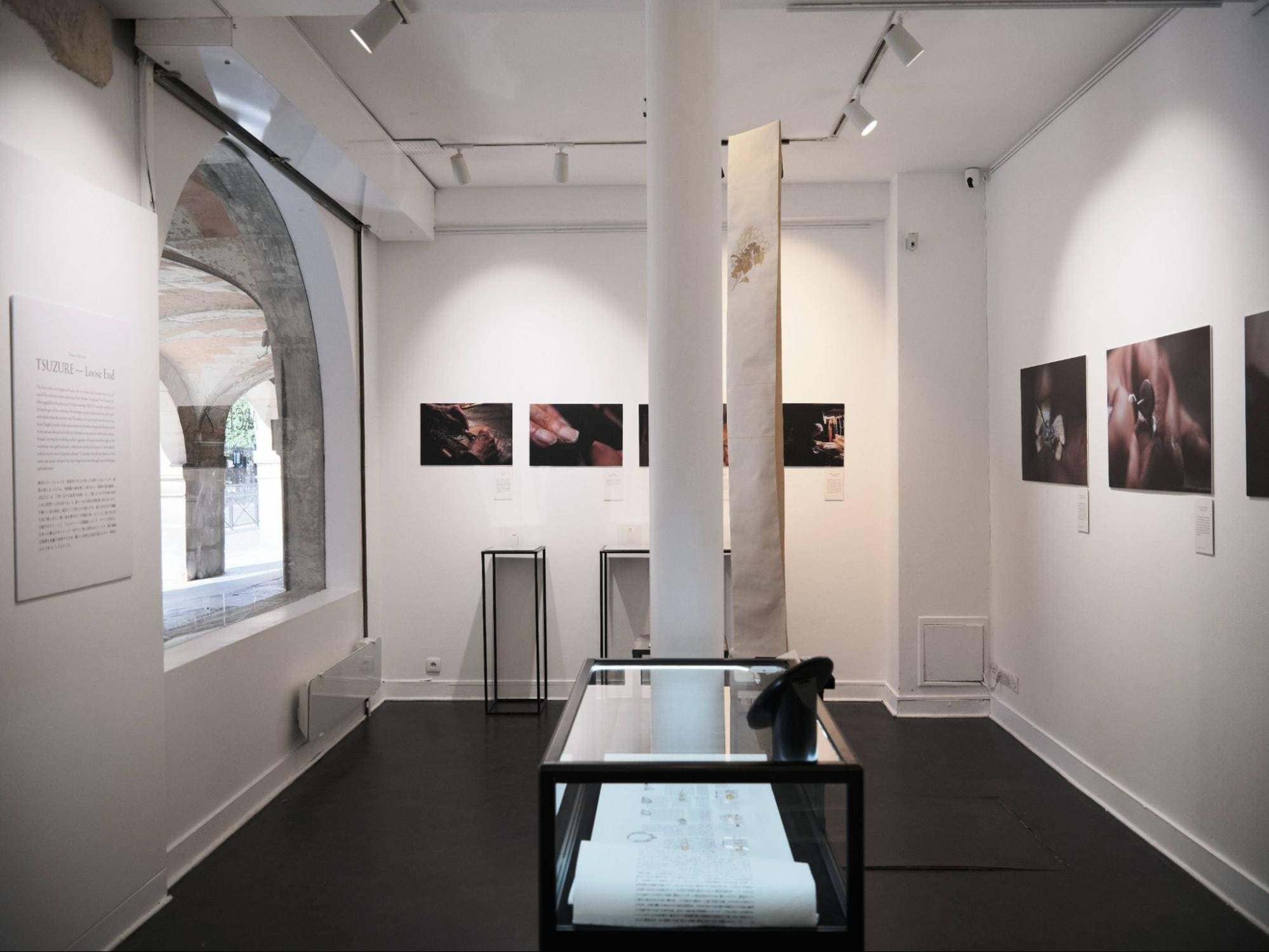 Display cases and craft photographs at the September Paris pop-up.