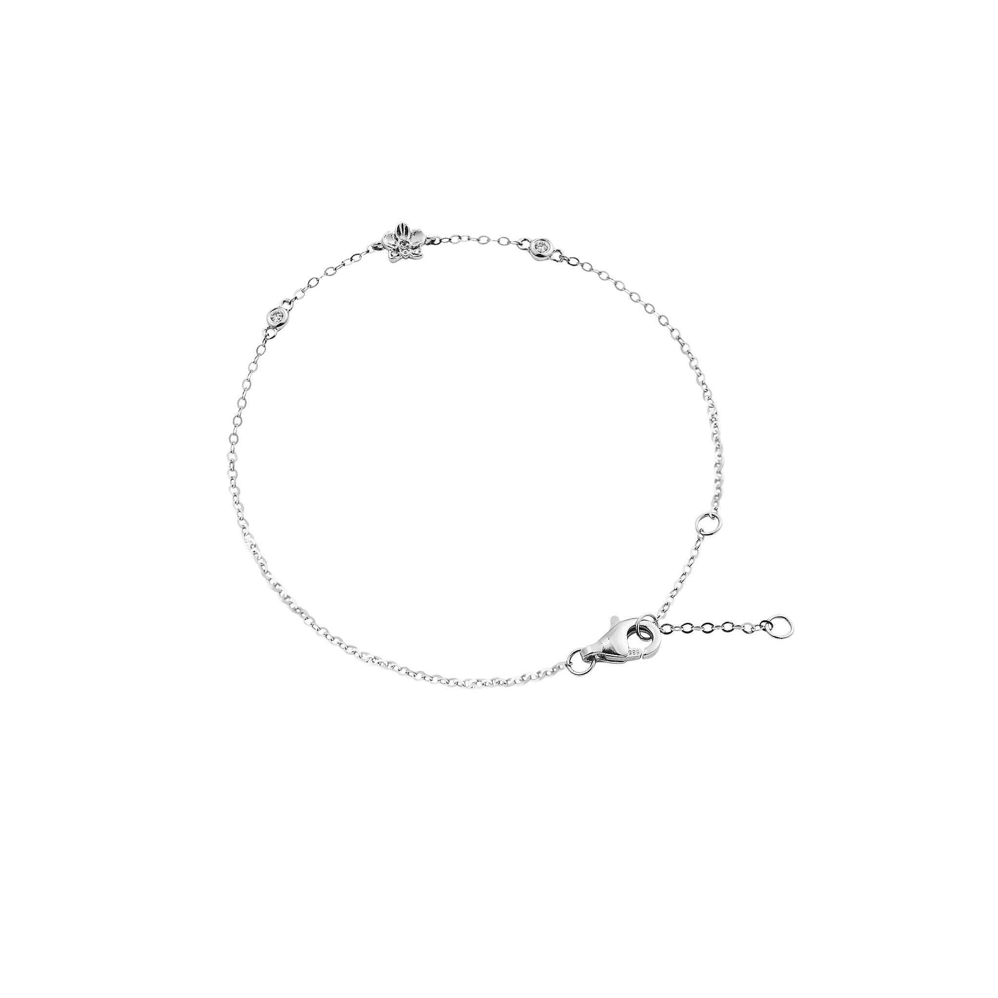 Orchidette · 14金ホワイトゴールド · ブレスレット全体