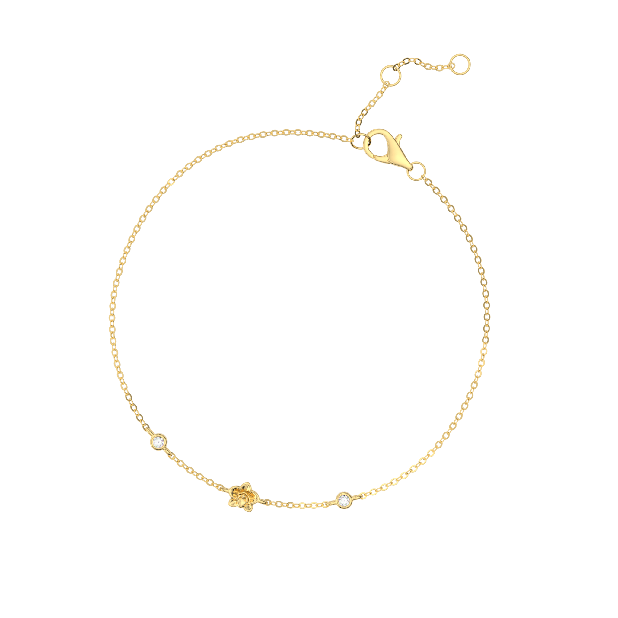 Orchidette · 14K yellow gold · complete bracelet