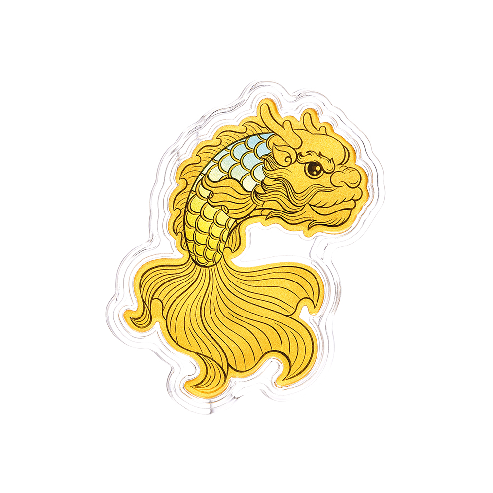 Fish Leaping the Dragon Gate · 金の置物全体