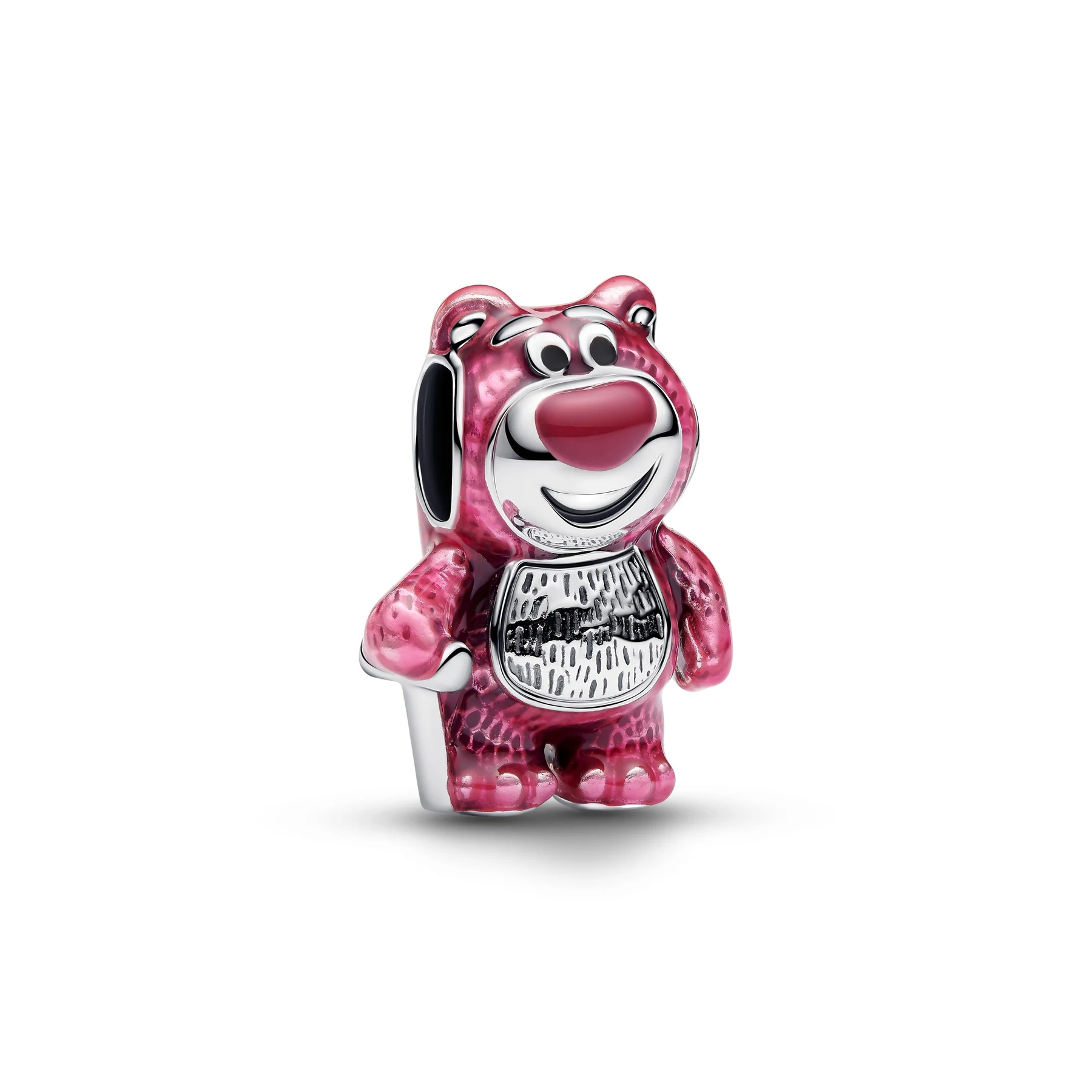 Disney x Pandora秋季新作：粉色草莓熊Lotso纯银香味串饰。图片：PANDORA Jewelry Japan株式会社 / PR TIMES